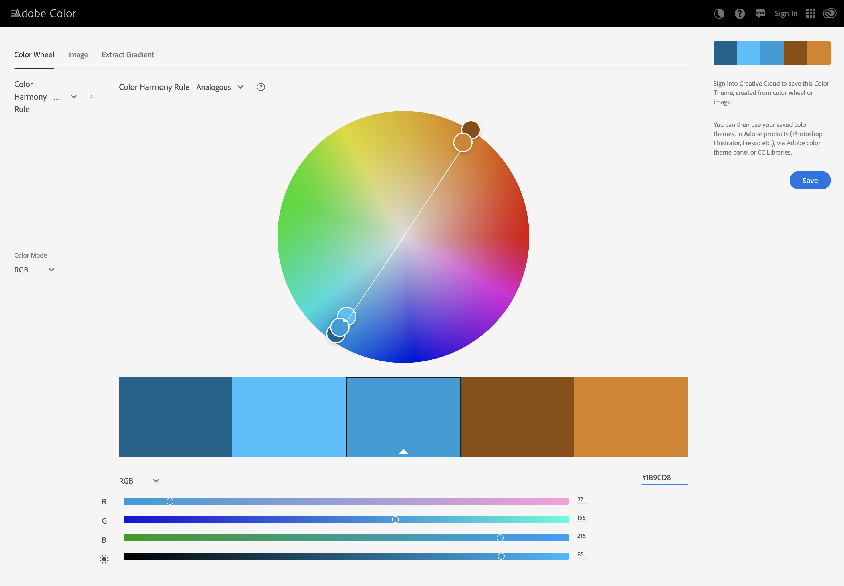 adobe color palette generator from image