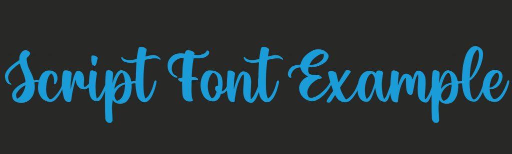 Chunky Script Design Trend Font Example