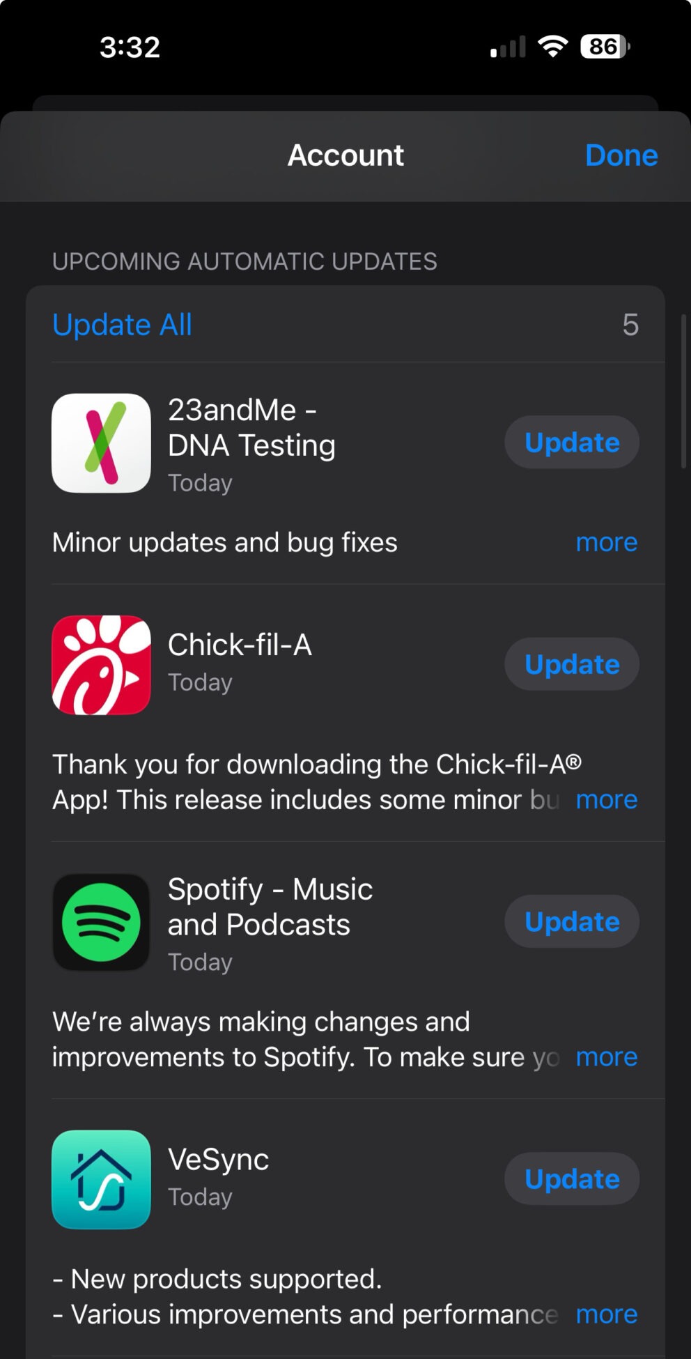 iphone app updates