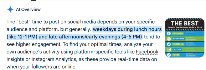 Shareable Social Media Visual in AI Overview